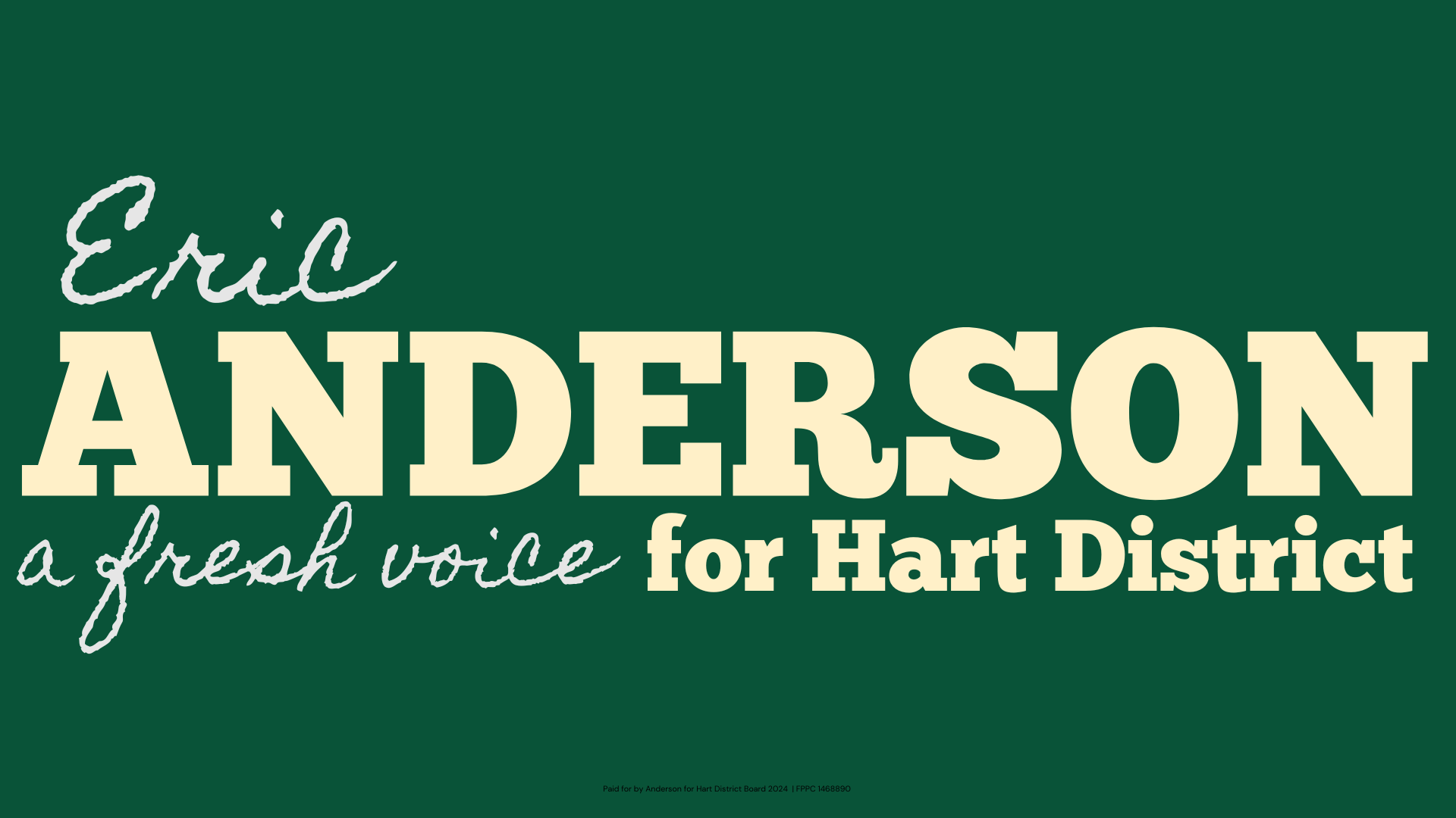 Eric Anderson for Hart District 2024 logo