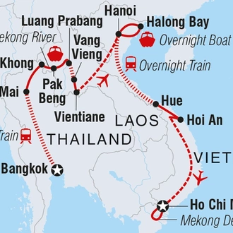 tourhub | Intrepid Travel | South East Asia Uncovered | Tour Map