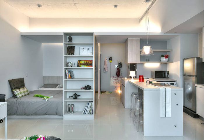 apartemen studio dengan desain sederhana