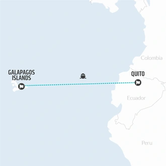 tourhub | Bamba Travel | Galapagos Island Hopping Diving Budget Experience 8D/7N | Tour Map
