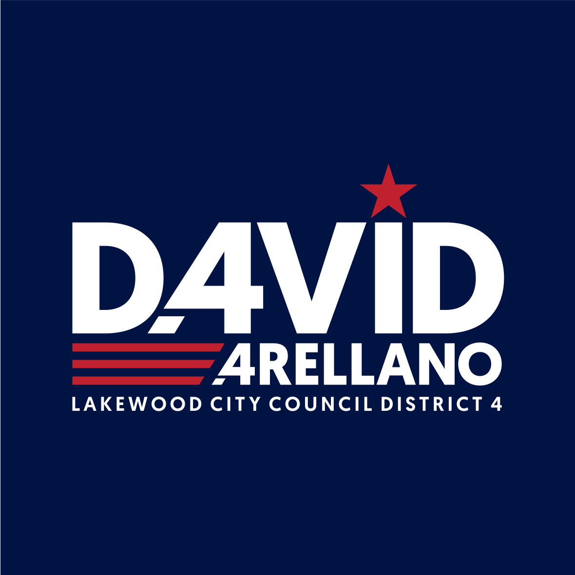 David Arellano Lakewood City Council 2024 District 4 logo