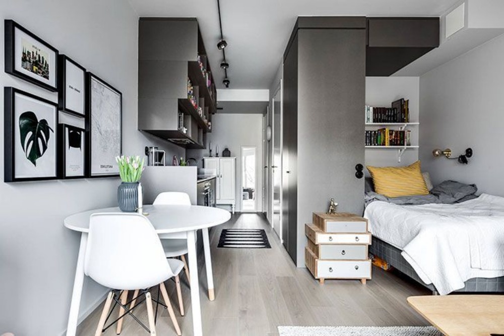 furnitur minimalis di apartemen desain modern