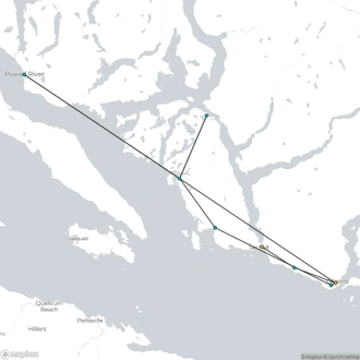 tourhub | Exodus Adventure Travels | Walking Canada’s Sunshine Coast | Tour Map