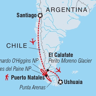 tourhub | Intrepid Travel | Premium Patagonia			 | Tour Map