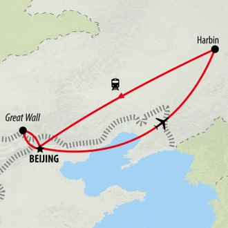 tourhub | On The Go Tours | Harbin Ice Festival Express - 6 Days | Tour Map