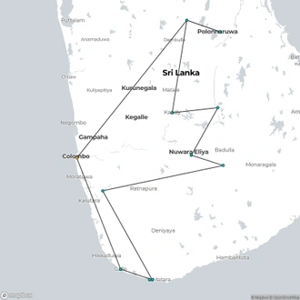 tourhub | Today Voyages | Nature's Symphony | Tour Map