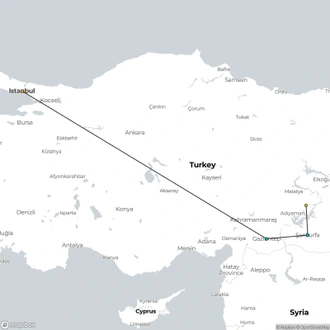 tourhub | Fez Travel | Gobeklitepe and Mt Nemrut Tour | Tour Map