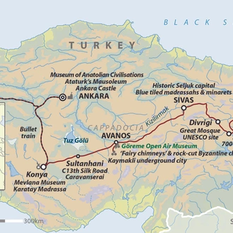 tourhub | Wild Frontiers | Turkey: From The Black Sea to The Golden Horn | Tour Map