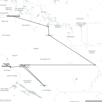 tourhub | Today Voyages | Chiapas tour | Tour Map