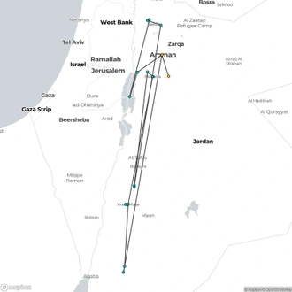 tourhub | Today Voyages | Jordan Highlights - Amman | Tour Map