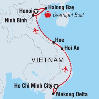 tourhub | Intrepid Travel | Classic Vietnam | Tour Map
