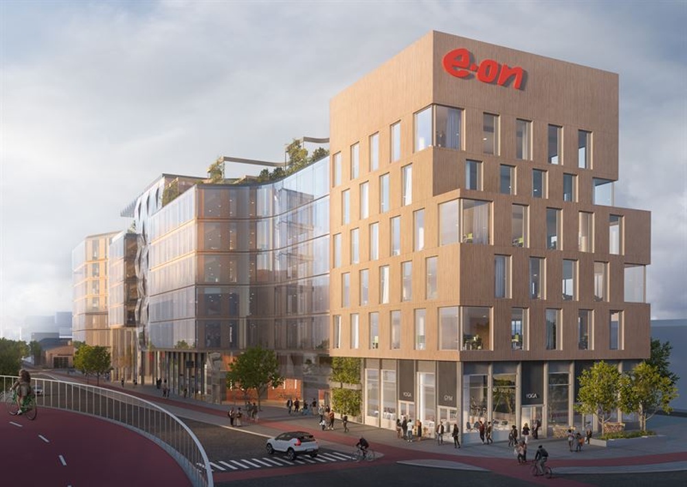 E.ONs nya huvudkontor i Malmö ritas av Kanozi Arkitekter på uppdrag av Castellum. Inflyttning planeras till sommaren 2021.