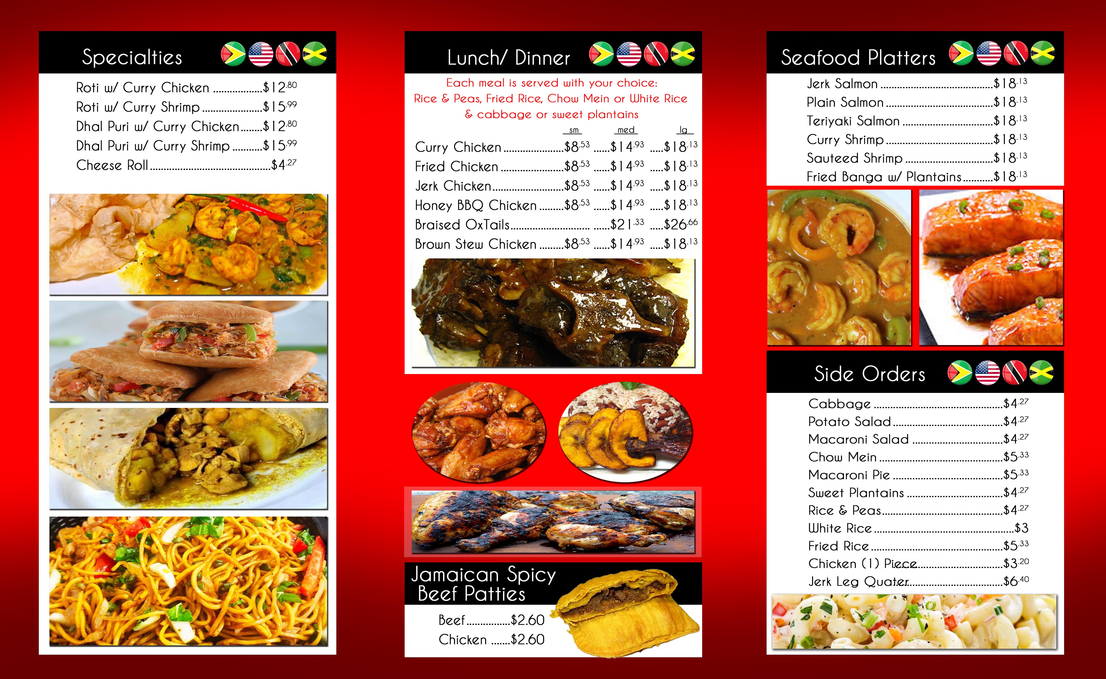 Menu | Guyanese Treats