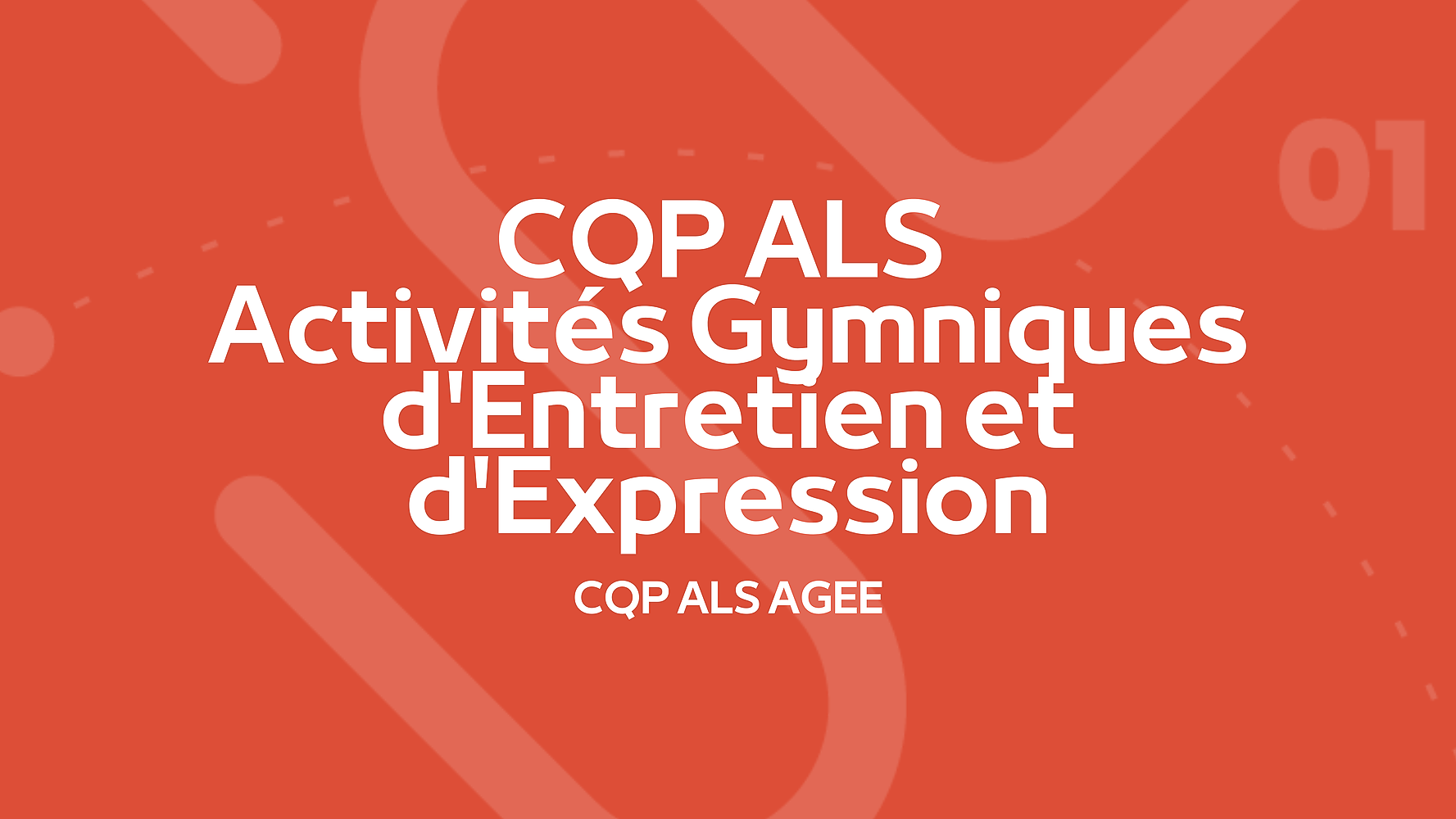 Training representation : CQP ALS AGEE