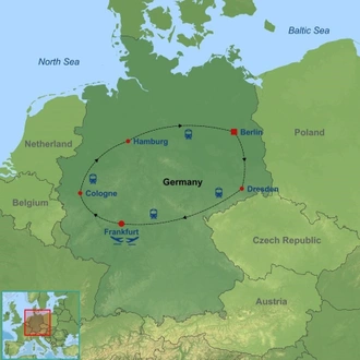 tourhub | Indus Travels | Best of North and East Germany | Tour Map