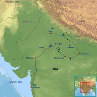 tourhub | Indus Travels | Northern India Jewels | Tour Map