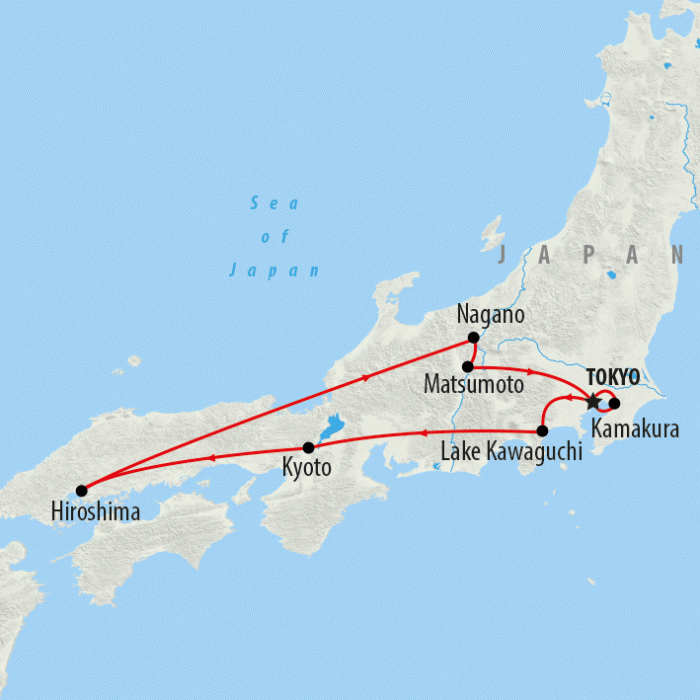 tourhub | On The Go Tours | Snow Monkey Explorer 4 star - 13 days | Tour Map