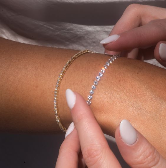 The Radiance of Drilled Diamond Jewelry | pierced tennis bracelet