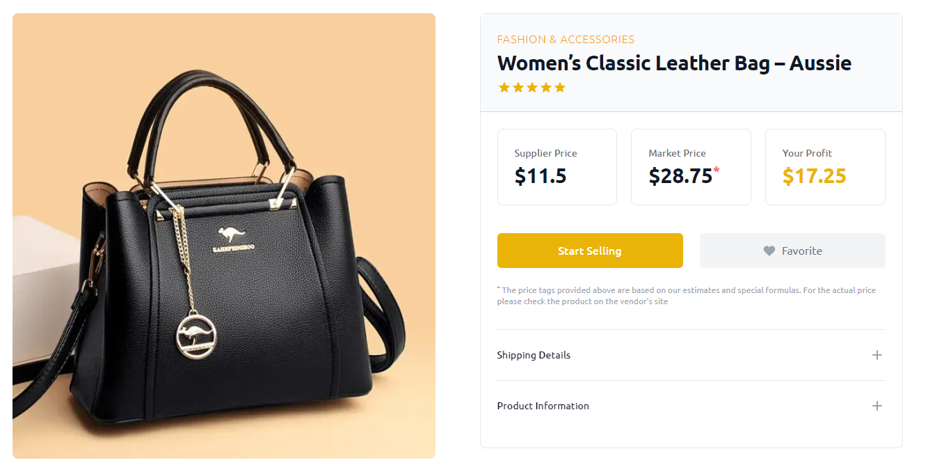 women's classic leather bag
