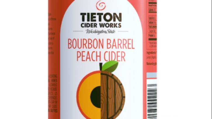 Tieton Bourbon Barrel Peach Cider 12oz / 6.9% ABV / N/A IBUs