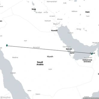 tourhub | Today Voyages | Best of Arabia: Dubai & AlUla | Tour Map