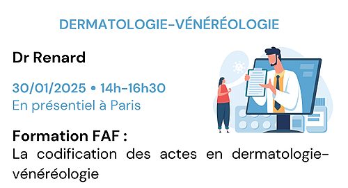 Représentation de la formation : La codification des actes en dermatologie-vénéréologie - FAF - Présentiel