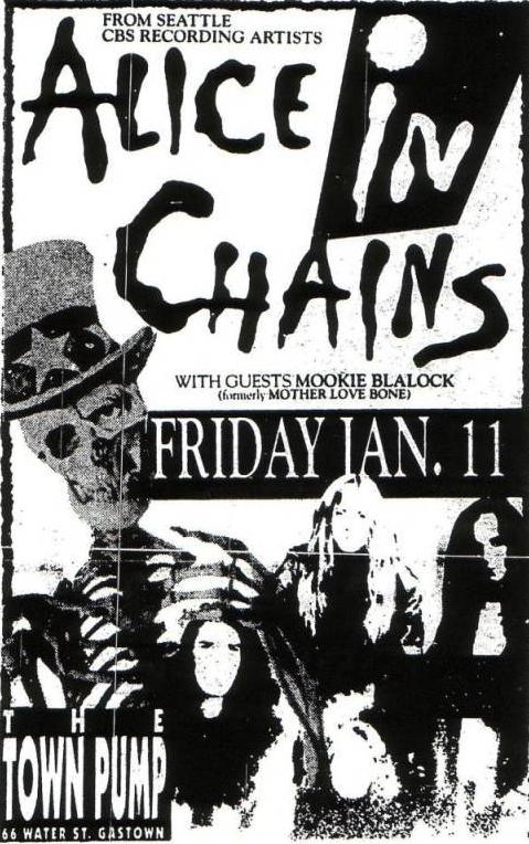 Alice in Chains/Mookie Blaylock Melody Ballroom Concert Poster