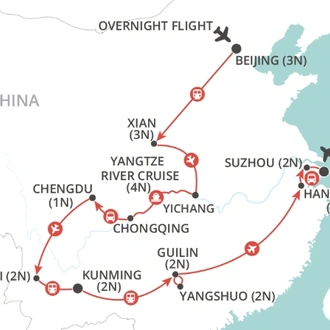 tourhub | Wendy Wu | Grand Tour of China | Tour Map