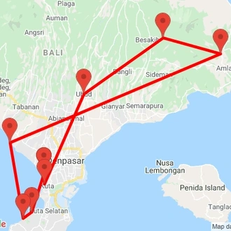 tourhub | Indogusto | Bali Enriched ( Private Plan ) | Tour Map