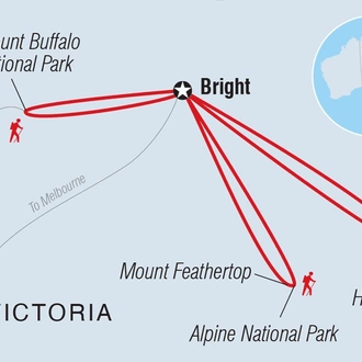 tourhub | Intrepid Travel | Walk Victoria's High Country | Tour Map