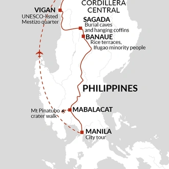 tourhub | Explore! | North Philippines Explorer | Tour Map