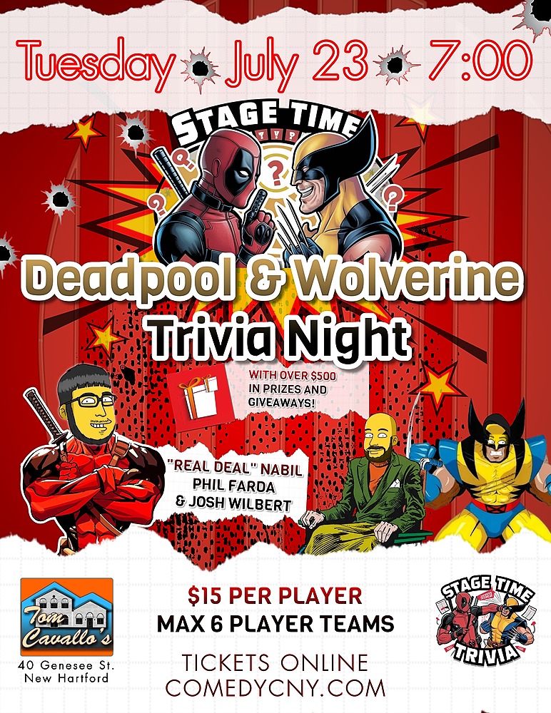 Deadpool & Wolverine Trivia Night 7-23-2024