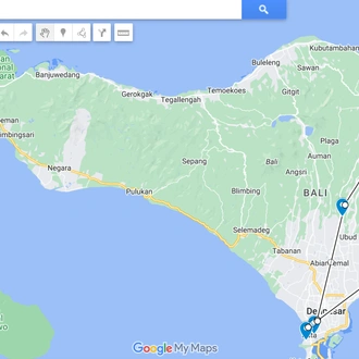 tourhub | Active Bali | Explore Bali: 3-Day Private Tour Designed for Adventurous Families | Tour Map
