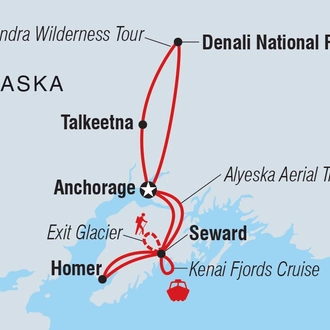 tourhub | Intrepid Travel | Best of Alaska | Tour Map