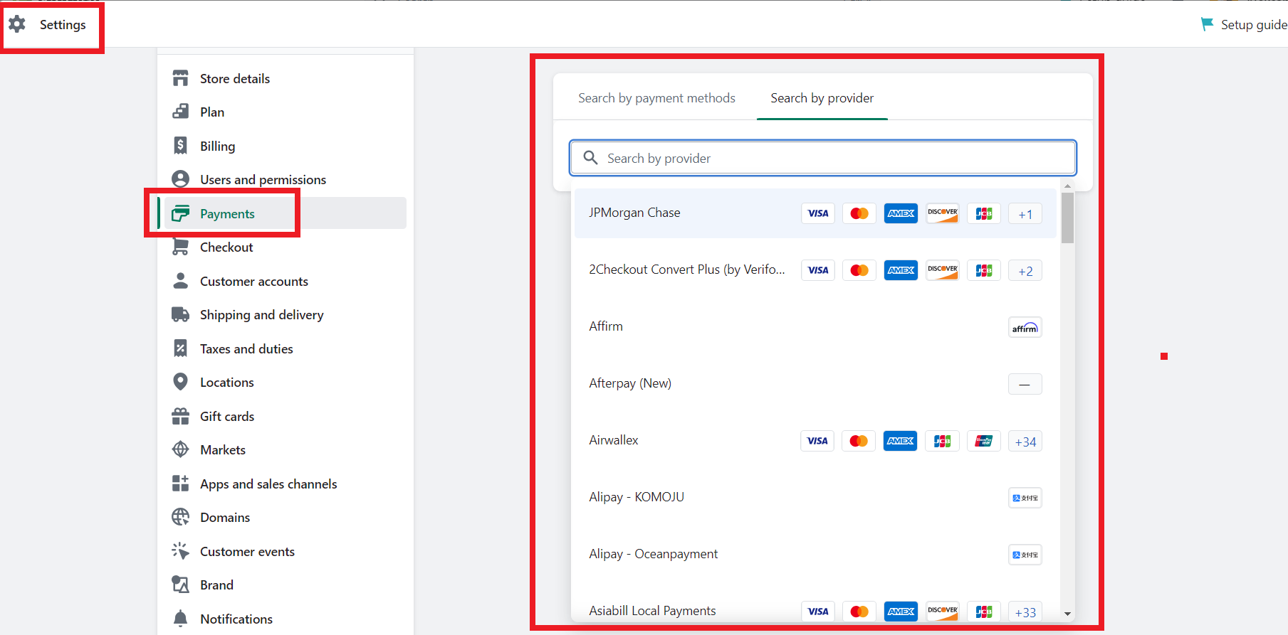 payment options