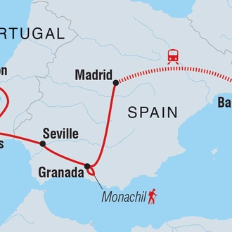 tourhub | Intrepid Travel | Essential Spain and Portugal | Tour Map