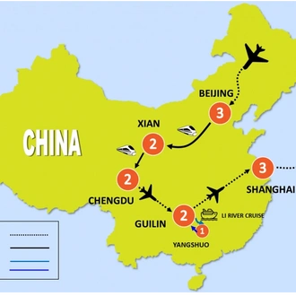 tourhub | Tweet World Travel | 14-Day Best Of China Tour | Tour Map