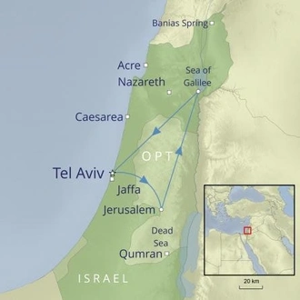 tourhub | Cox & Kings | Treasures of Israel | Tour Map