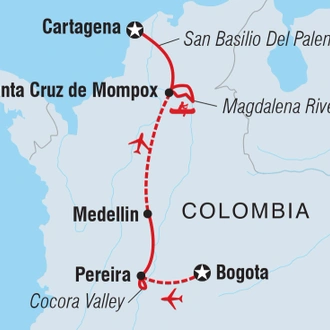 tourhub | Intrepid Travel | Premium Colombia			 | Tour Map