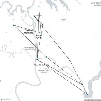 tourhub | Neumann Operadora de Receptivo | Airport IGU Round Trip & 04 Days Sithseeing in Iguassu | Tour Map