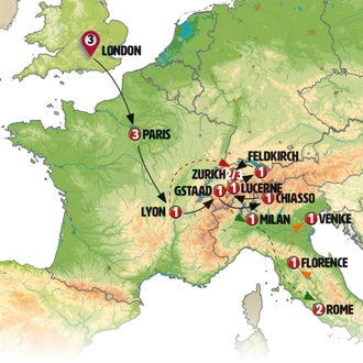 tourhub | Europamundo | Spectacular Europe End Rome | Tour Map