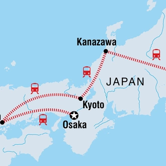tourhub | Intrepid Travel | Essential Japan | Tour Map