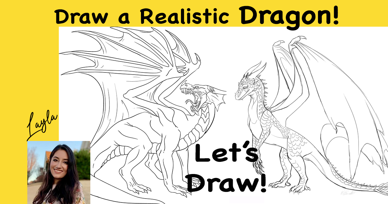 realistic dragon drawing