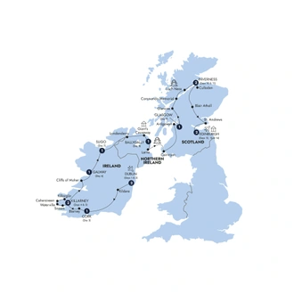 tourhub | Insight Vacations | Best of Ireland & Scotland - Small Group | Tour Map