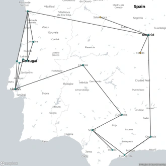 tourhub | Destination Services Spain | Portugal and Andalusia (Multi country) | Tour Map