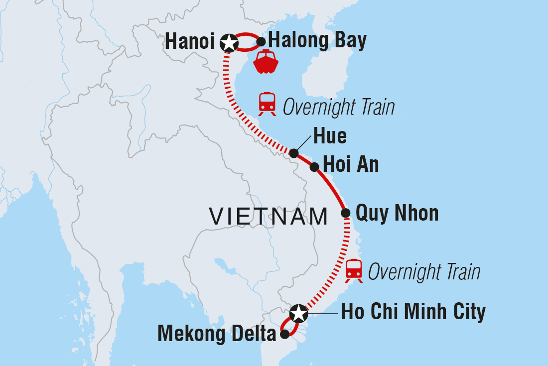 tourhub | Intrepid Travel | Vietnam Real Food Adventure  | Tour Map