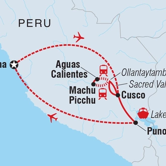 tourhub | Intrepid Travel | Classic Peru | Tour Map