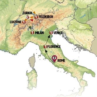 tourhub | Europamundo | Classical Italy | Tour Map