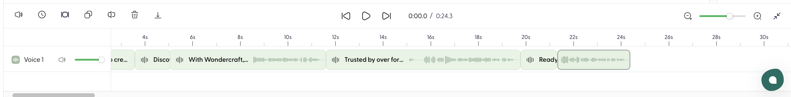 Add pauses in speech and silence periods between audio clips