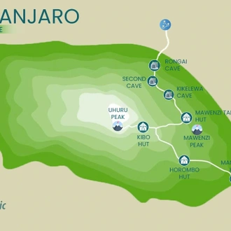tourhub | Moipo Adventures | Kilimanjaro Climbing Tours via Rongai route | Tour Map